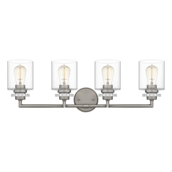 Quoizel Jaspar 4-Light Antique Nickel Vanity Light JSP8630AN - main
